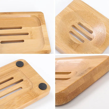 Bamboo Soap Dishes Tray Holder