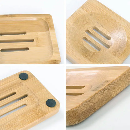 Bamboo Soap Dishes Tray Holder