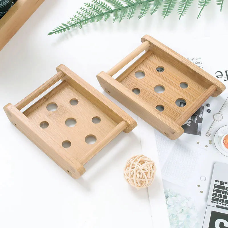 Bamboo Soap Dishes Tray Holder