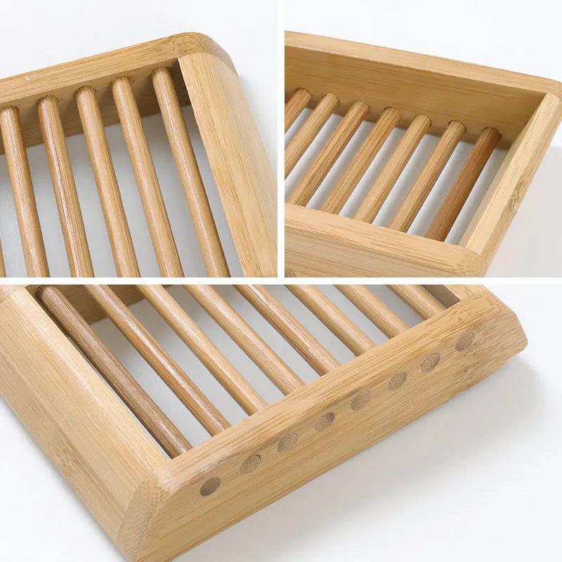 Bamboo Soap Dishes Tray Holder