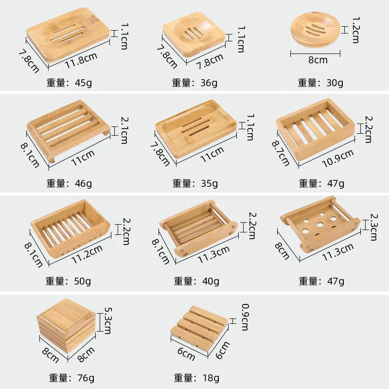 Bamboo Soap Dishes Tray Holder