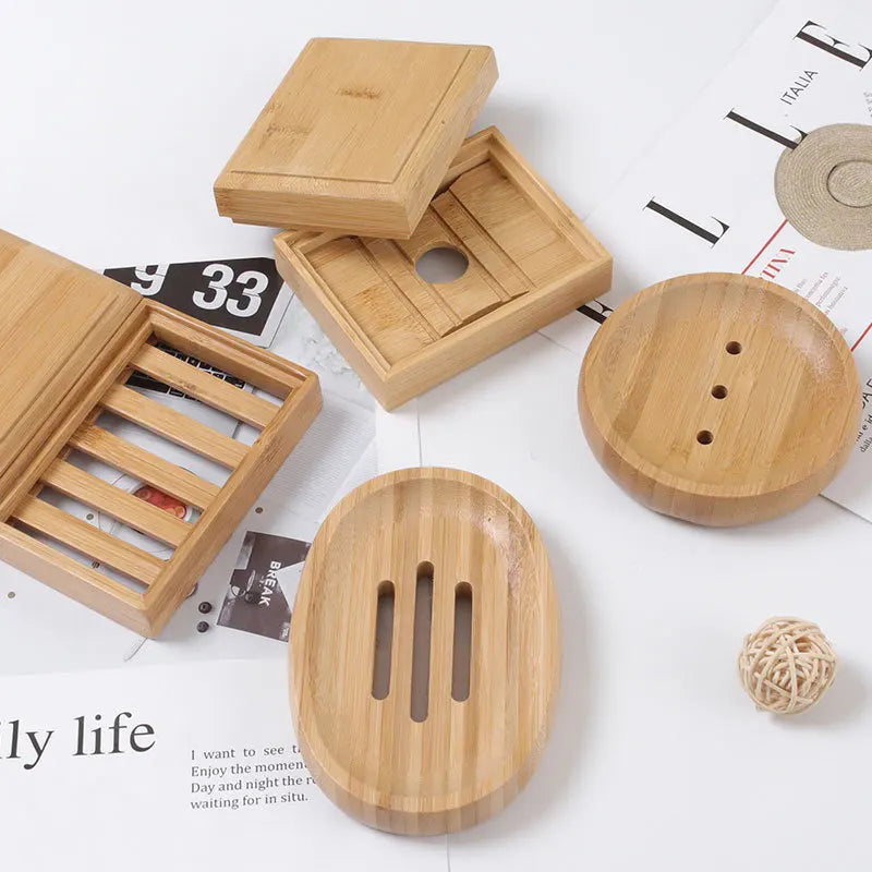 Bamboo Soap Dishes Tray Holder