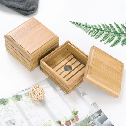 Bamboo Soap Dishes Tray Holder
