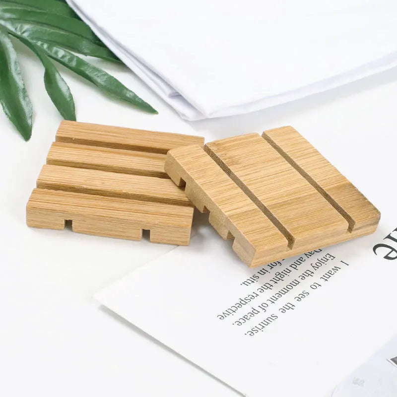 Bamboo Soap Dishes Tray Holder