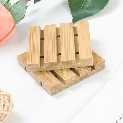Bamboo Soap Dishes Tray Holder