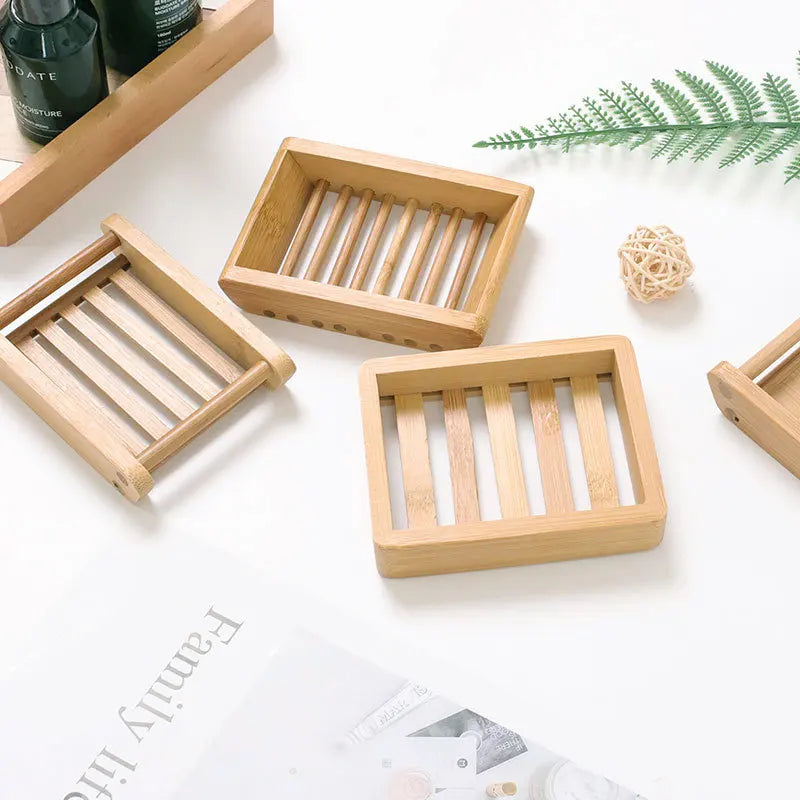Bamboo Soap Dishes Tray Holder