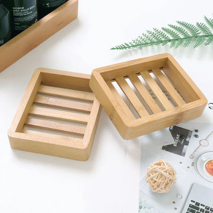 Bamboo Soap Dishes Tray Holder