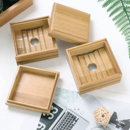 Bamboo Soap Dishes Tray Holder
