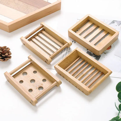 Bamboo Soap Dishes Tray Holder