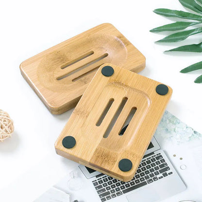 Bamboo Soap Dishes Tray Holder