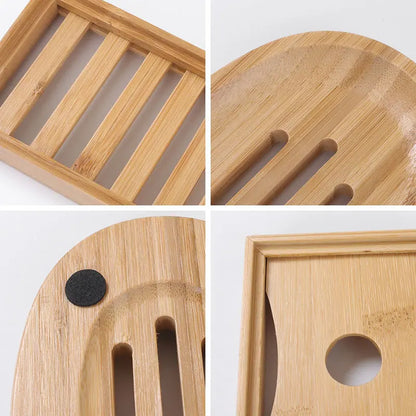 Bamboo Soap Dishes Tray Holder