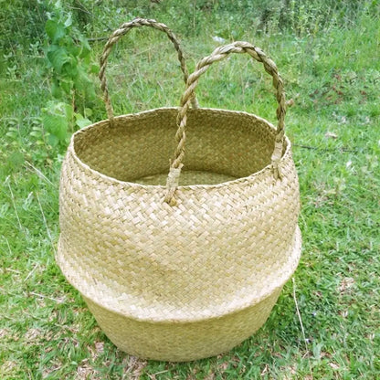 Seaweed Wicker Storage & Hanging Basket