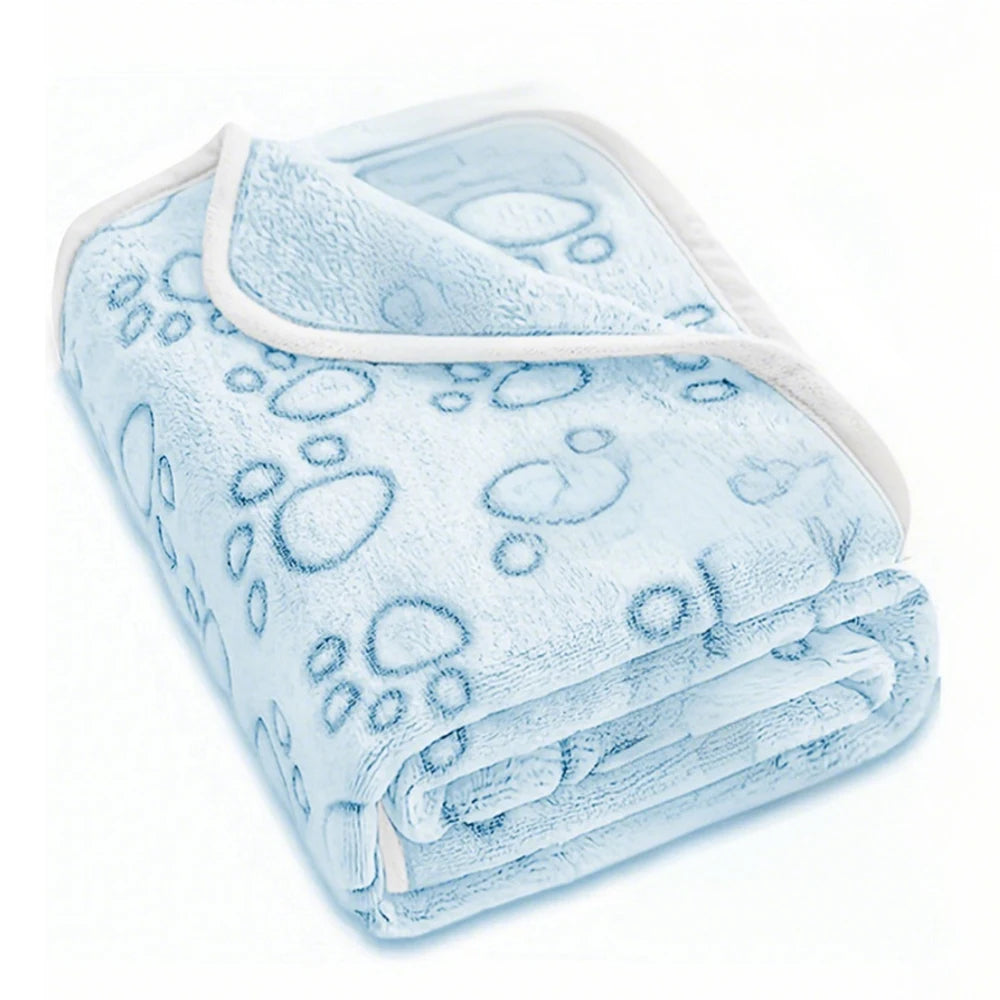Ultra-Soft Paw Print Pet Blanket