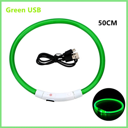 USB Rechargeable Led Glowing Collar for Pets