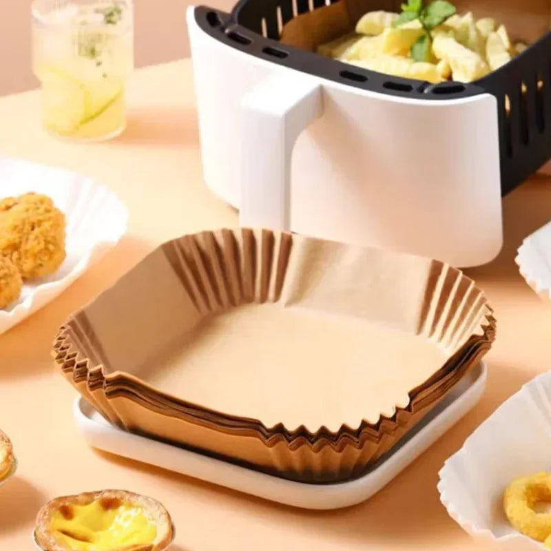 50-Pack Air Fryer Silicone Paper Liners
