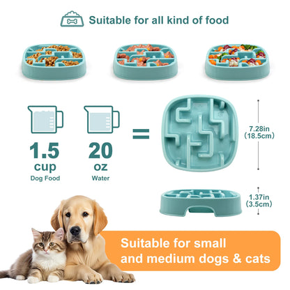 Non-Slip Anti-Gulping Pet Feeding Dish