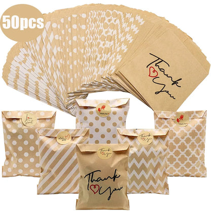 Thank You Kraft Paper Gift Treat Bags