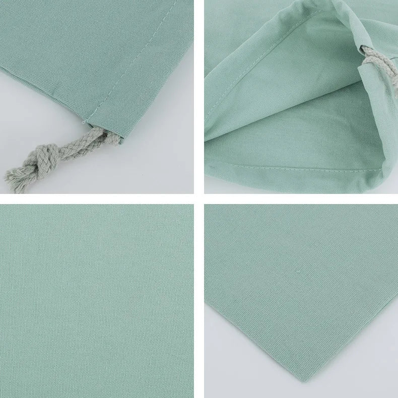 Cotton Drawstring Storage White Canvas Bags