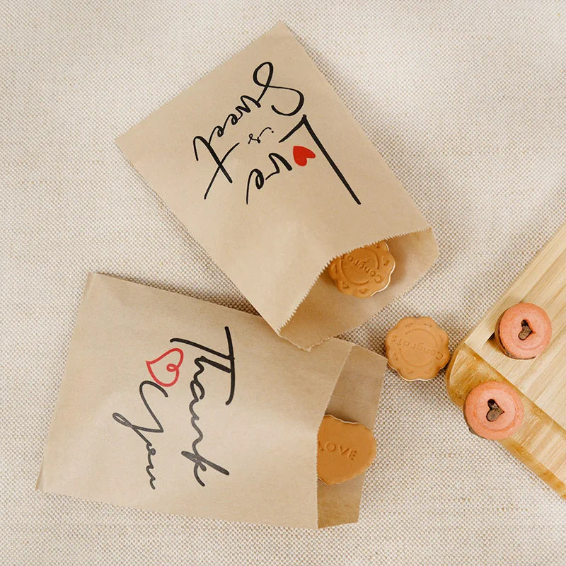 Thank You Kraft Paper Gift Treat Bags