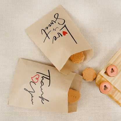 Thank You Kraft Paper Gift Treat Bags