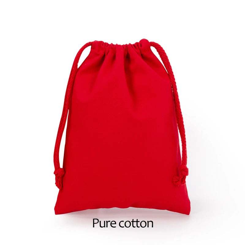 Cotton Drawstring Storage White Canvas Bags
