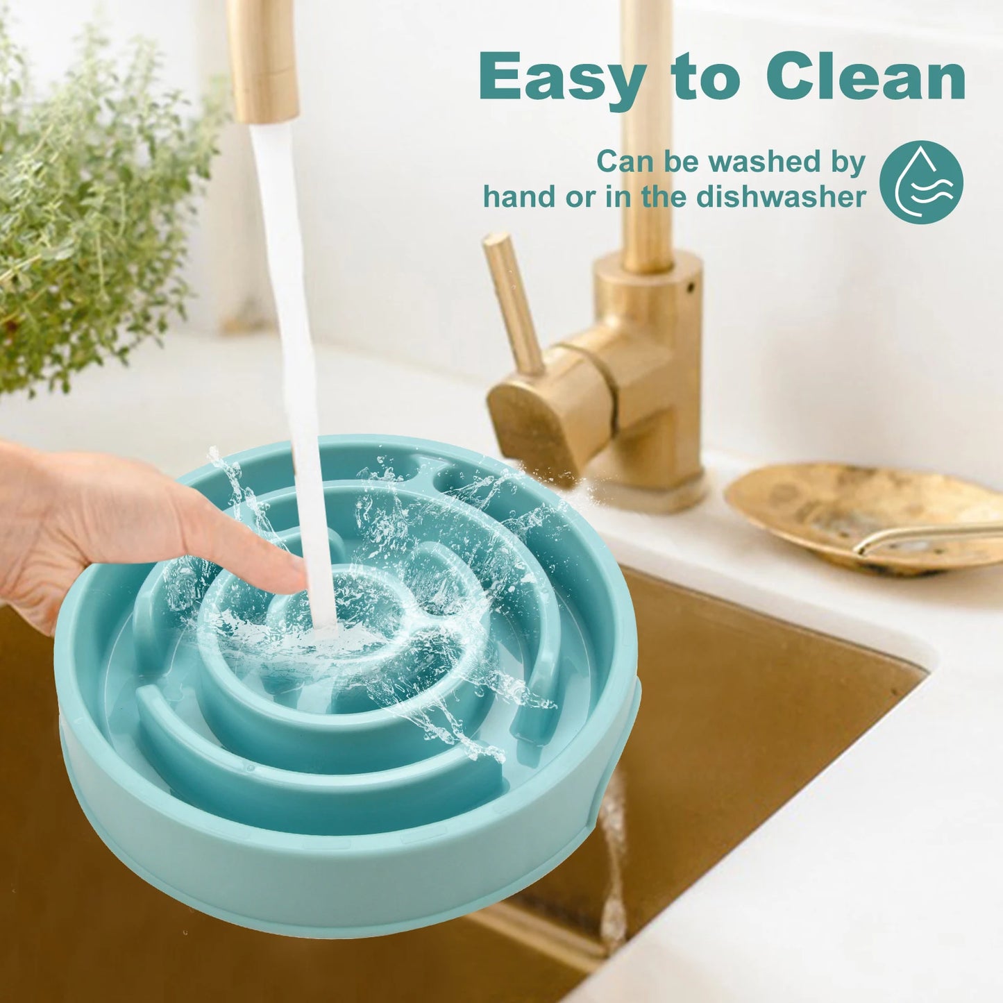 Non-Slip Anti-Gulping Pet Feeding Dish