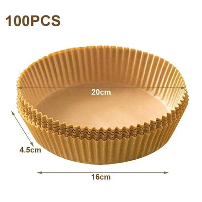50-Pack Air Fryer Silicone Paper Liners