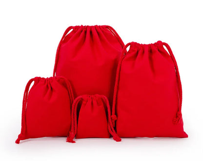 Cotton Drawstring Storage White Canvas Bags