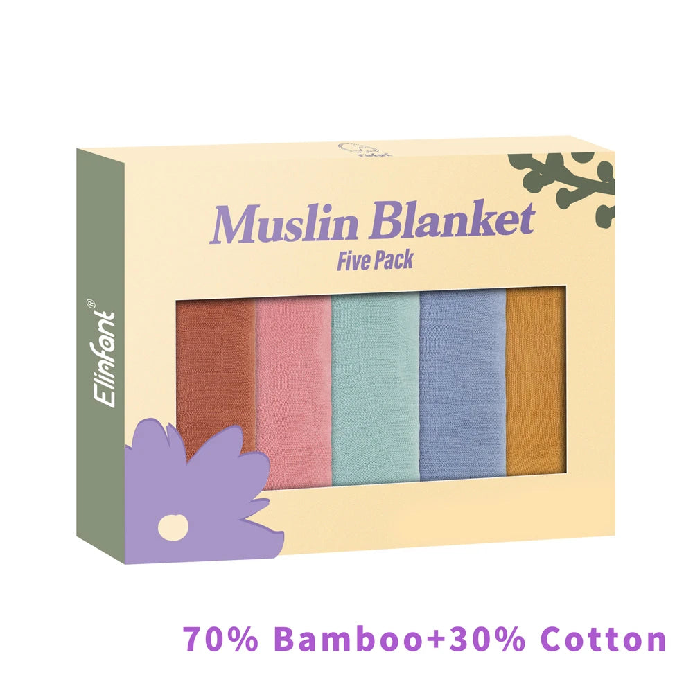 Bamboo Cotton Muslin Bibs & Burp Cloths