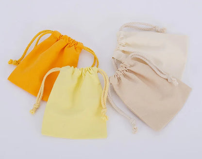 Cotton Drawstring Storage White Canvas Bags
