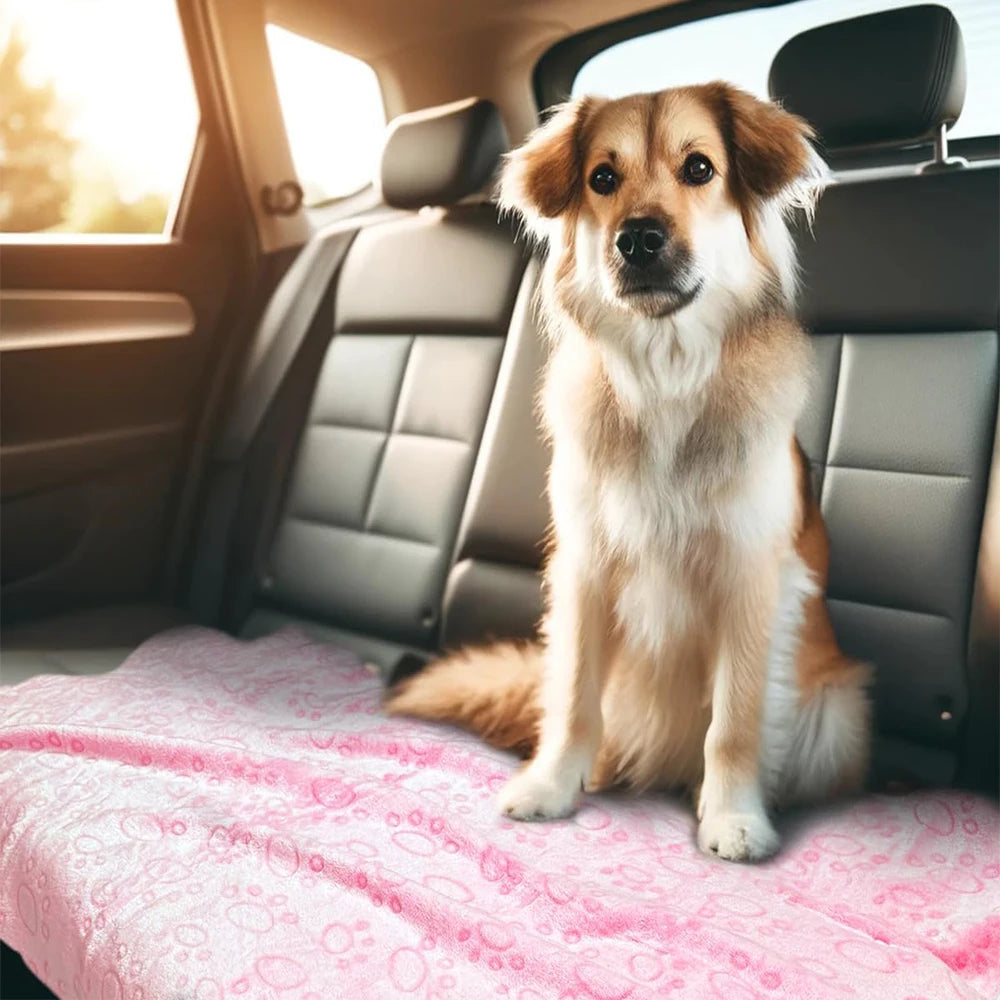 Ultra-Soft Paw Print Pet Blanket