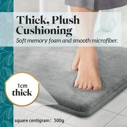 3PC Velvet Memory Foam Bathroom Rugs