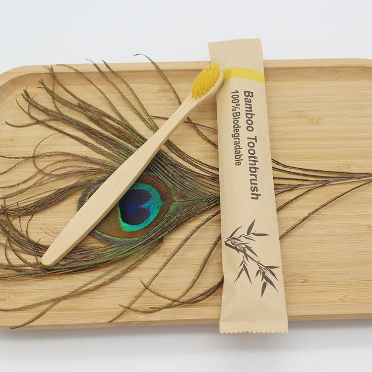 100-Pack Bamboo Toothbrushes