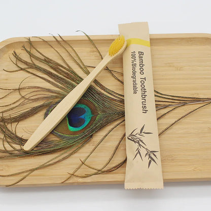 100-Pack Bamboo Toothbrushes