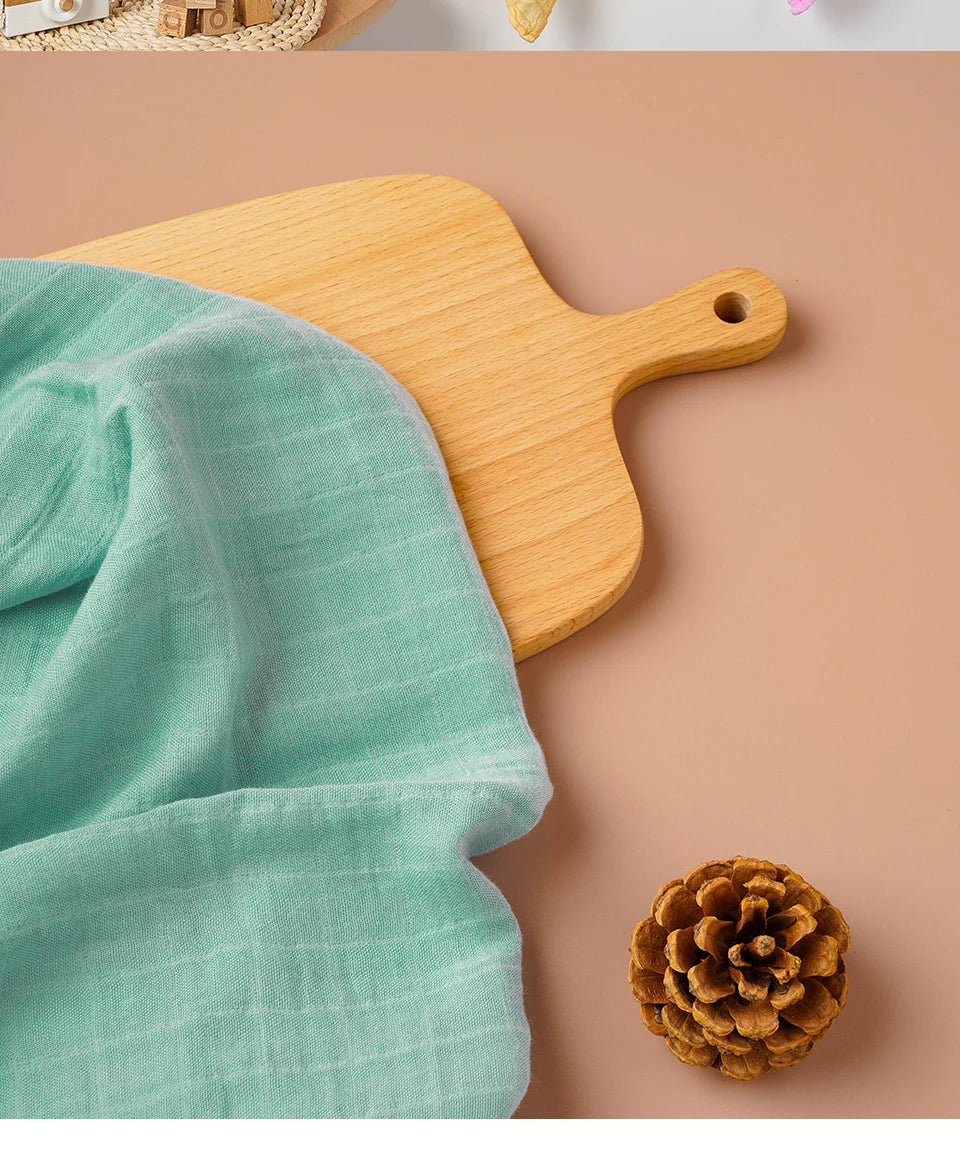 Bamboo Cotton Muslin Bibs & Burp Cloths