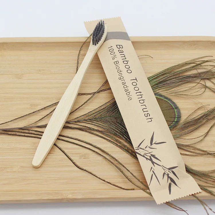 100-Pack Bamboo Toothbrushes