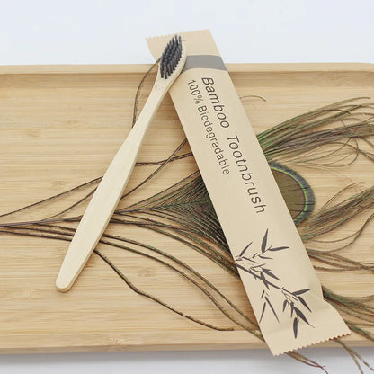 100-Pack Bamboo Toothbrushes