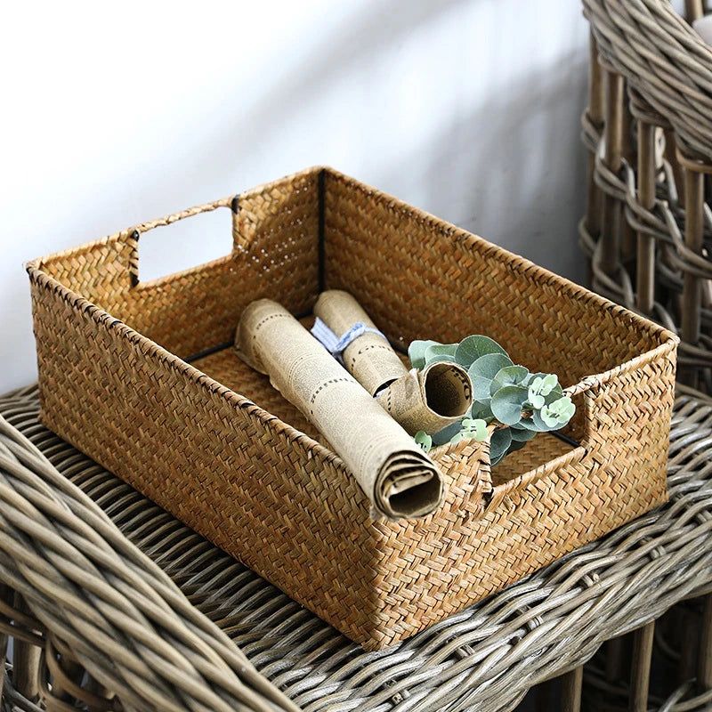 Natural Woven Seagrass Basket