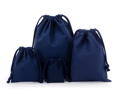 Cotton Drawstring Storage White Canvas Bags
