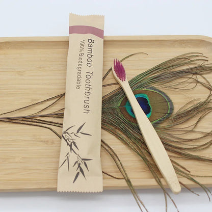 100-Pack Bamboo Toothbrushes