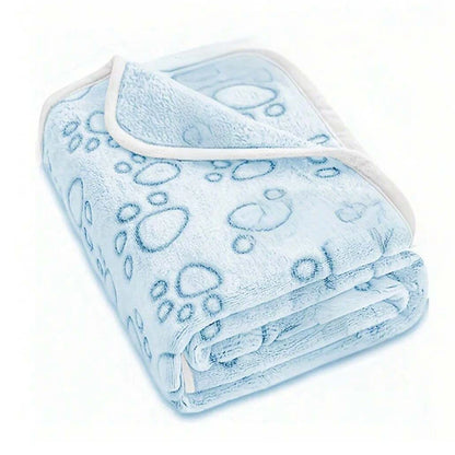 Ultra-Soft Paw Print Pet Blanket