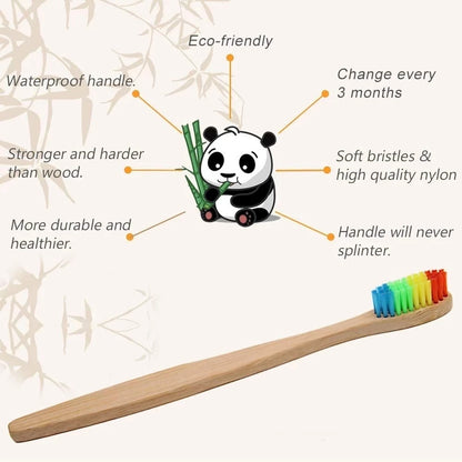 100-Pack Bamboo Toothbrushes