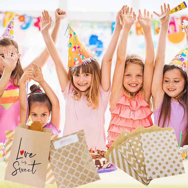 Thank You Kraft Paper Gift Treat Bags