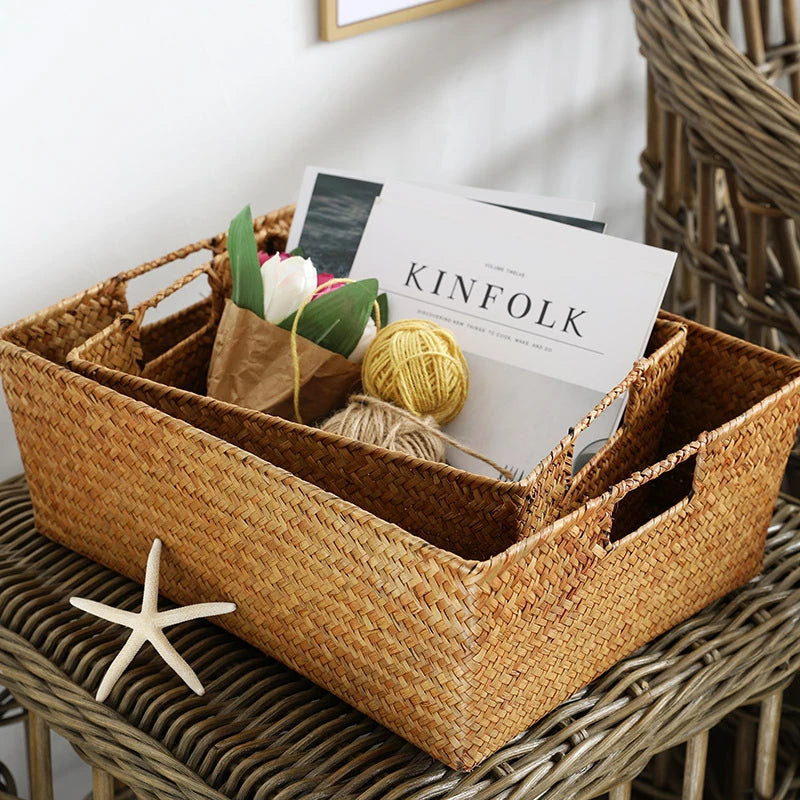 Natural Woven Seagrass Basket