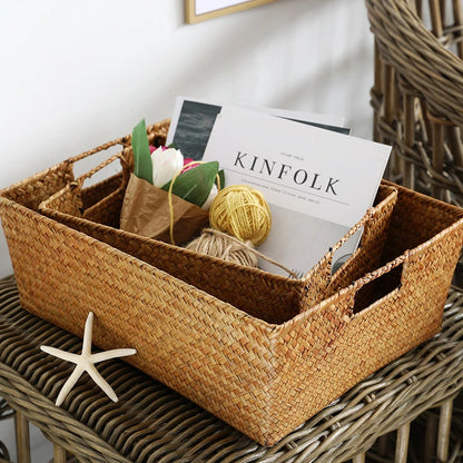 Natural Woven Seagrass Basket