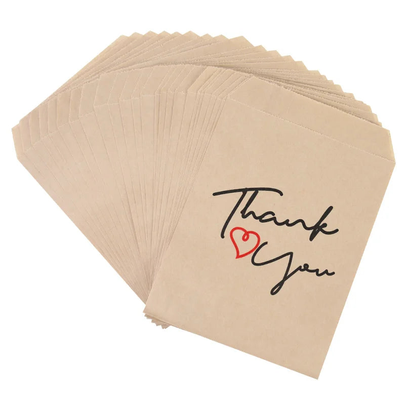 Thank You Kraft Paper Gift Treat Bags