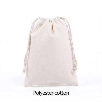 Cotton Drawstring Storage White Canvas Bags