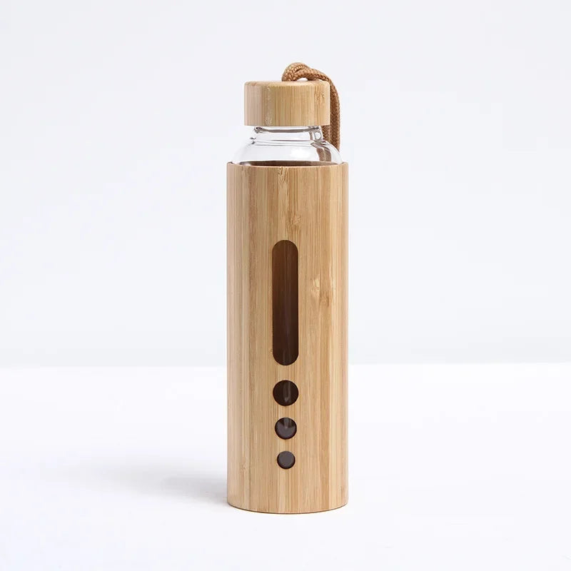 550ml Borosilicate Glass Travel Cup with Bamboo Sleeve
