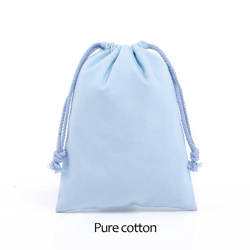 Cotton Drawstring Storage White Canvas Bags