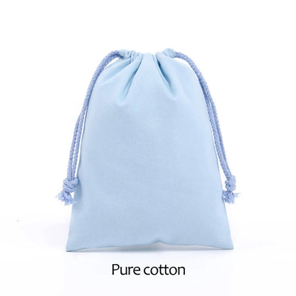 Cotton Drawstring Storage White Canvas Bags